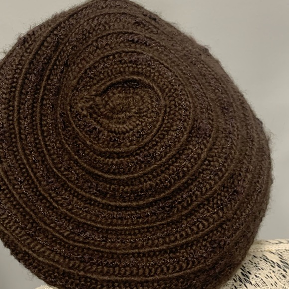 Betmar Brown Knit Hat with Rosette - Picture 5 of 10